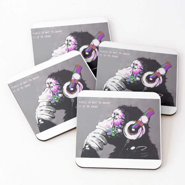 Item preview, Music Is Not To Hear It Is To Feel - Banksy Art & Music Quote designed and sold by CASSNELSON.