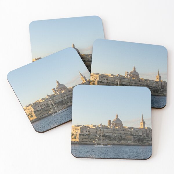 Item preview, Early Morning Motorsail - Yacht and Skyline at the Splendid Maltese Capital Valletta designed and sold by Georgia Mizuleva.
