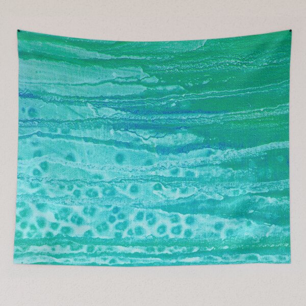 Item preview, Seafoam Green Turquoise Teal Abstract Ocean Art Painting  designed and sold by TessAndre.