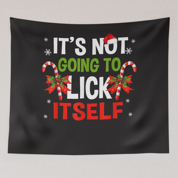 Item preview, It's Not Going To Lick Itself Christmas Pajama Candy Cane T-Shirt designed and sold by FosterByrd1.