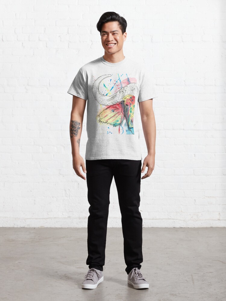 Alternate view of Buffalo Watercolour Classic T-Shirt