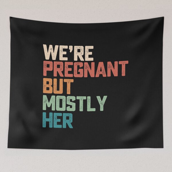 Item preview, We're Pregnant But Mostly Her Vintage For An Expectant Father Baby Announcement Gift designed and sold by alenaz.