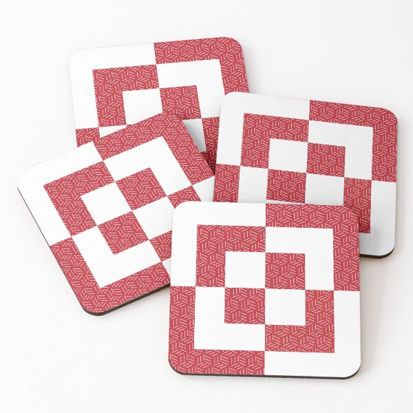 Item preview, Red and white patchwork designed and sold by FunnyChameleon.