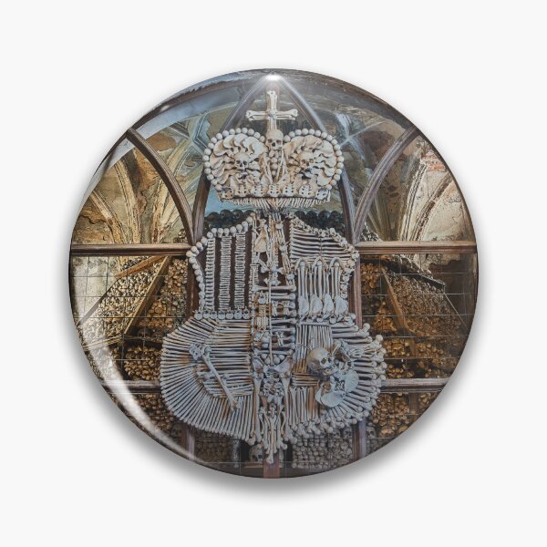 Item preview, Sedlec Ossuary Coat of Arms Photo Art, Human Bone Church Mystery Skulls Art, Halloween Skull designed and sold by Sedlec Ossuary Project.