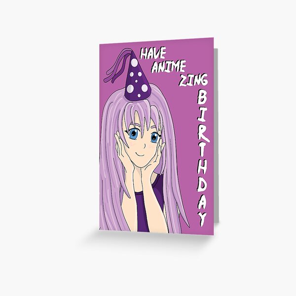 Is this a birthday card meme anime Greeting Card – The New Aesthetic Store