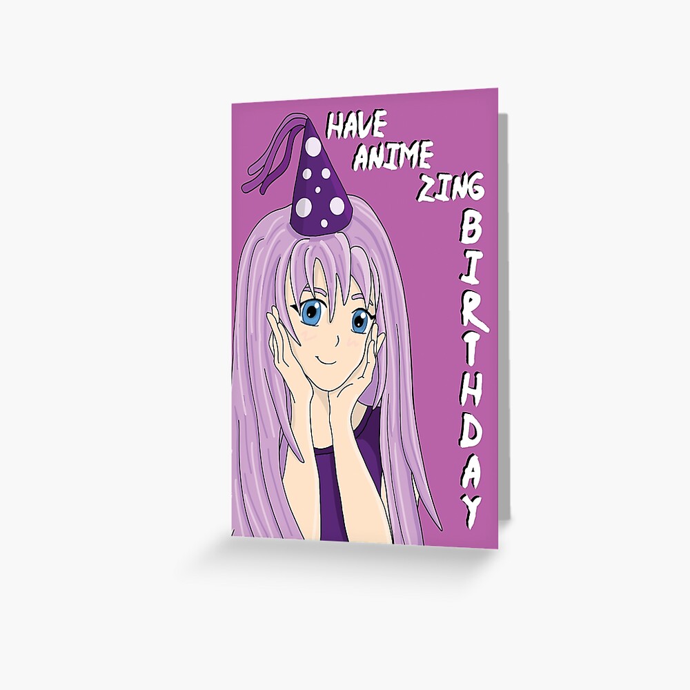 "Anime Zing Manga Geburtstagskarte" Grußkarte von mikerowley Redbubble