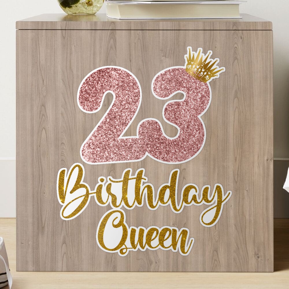 Amazon.com: 23 Black Glitter Happy 23rd Birthday Cake Topper, Cheers to 23  Years Party Cake Topper Decorations, Supplies : Grocery & Gourmet Food