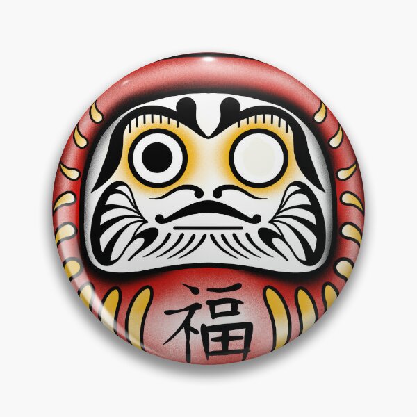 Daruma Doll enamel pin - Japanese lucky charm lapel pin – LeonRomer