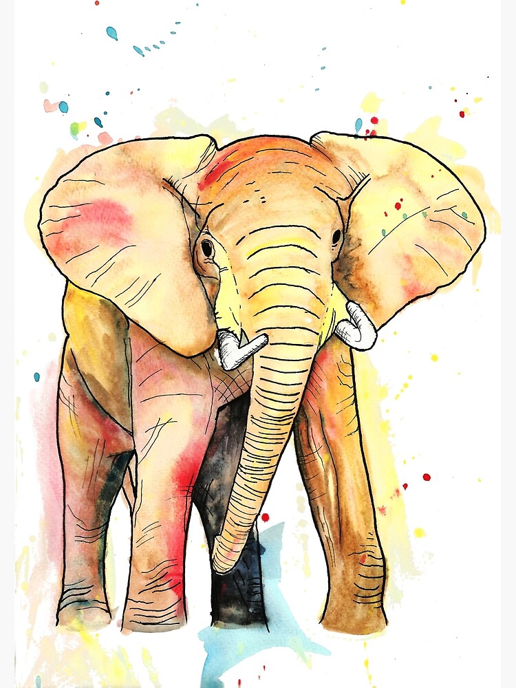 Elephant Watercolour by LPDesignsAndArt