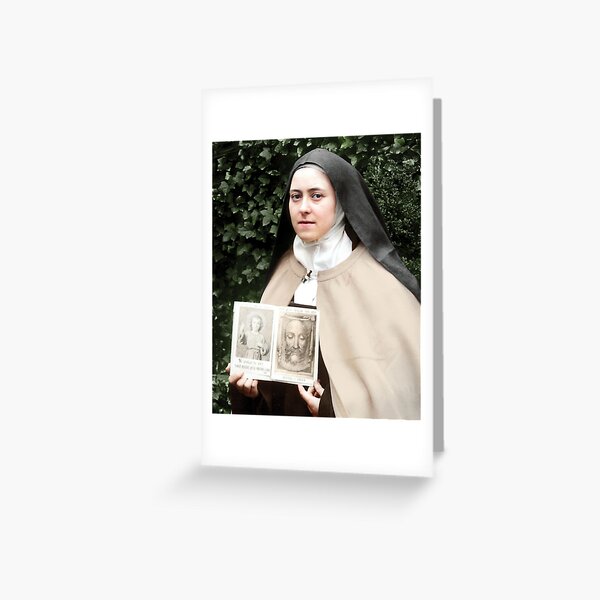 Item preview, St Therese of the Child Jesus and the Holy Face the little flower photo in colour, catholic and Christian gifts, little flower, st therese of the child of jesus, nun designed and sold by St Joseph Art.