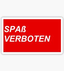 Spaß verboten! Sticker