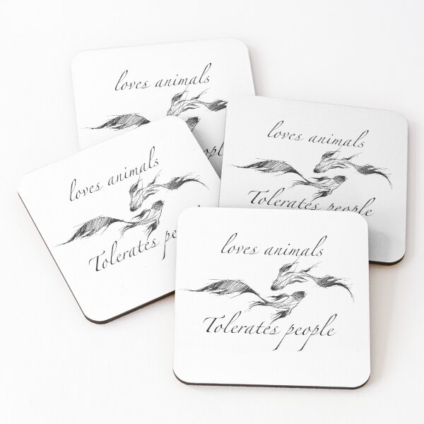 Item preview, Loves animals tolerates people designed and sold by Mothartink.