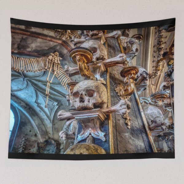 Item preview, Sedlec Ossuary Column Photo Art, Skull Bone Church designed and sold by Sedlec Ossuary Project.