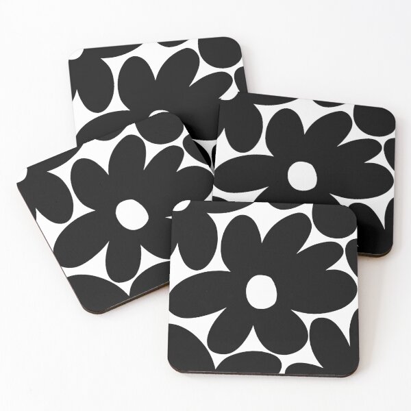 Item preview, Retro Daisy Flowers in Black & White #1 #floral #pattern #decor #art designed and sold by Anita's & Bella's Art.
