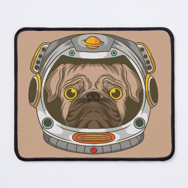 Item preview, Unhappy Astronaut Pug In Space Helmet designed and sold by AfropunkDesigns.