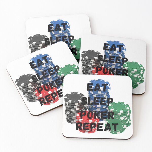 Item preview, Eat Sleep Poker Repeat - For A Fine Poker Night - Poker Chips Stack designed and sold by LuckyKermit.