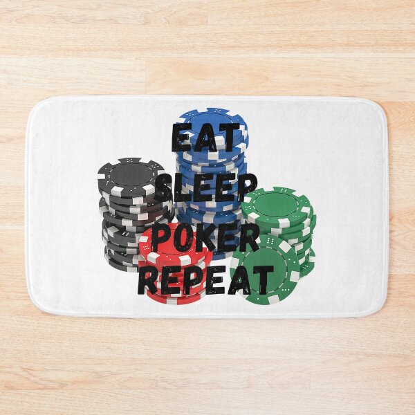 Item preview, Eat Sleep Poker Repeat - For A Fine Poker Night - Poker Chips Stack designed and sold by LuckyKermit.