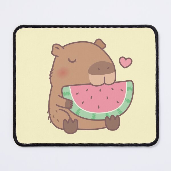 Item preview, Cute Capybara Loves Watermelon designed and sold by rustydoodle.