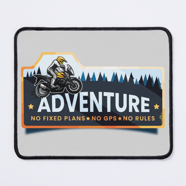 Item preview, Adventure Bike Rider Wanderlust No Plan No GPS No Rules Sticker T-Shirt 05 designed and sold by OuterShellUK.