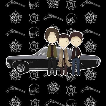 Supernatural ] Castiel Dean Sam Winchester Team Free Will iPhone Skin by  Vyles