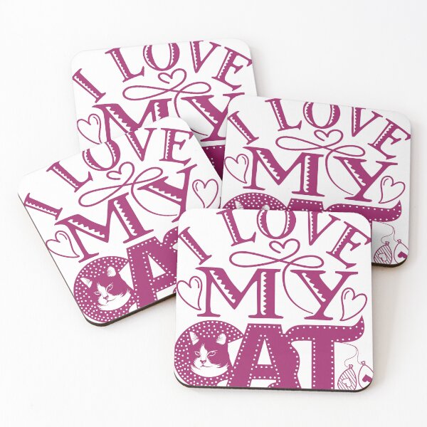 Item preview, I love my cat for print-ready t-shirt design designed and sold by TshirtStoreBD24.