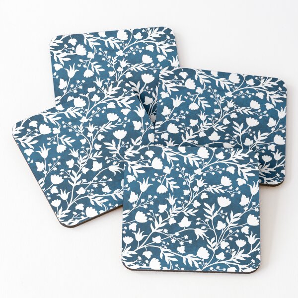 Item preview, Floral Silhouette - Prussian Blue designed and sold by JPuckett-Design.