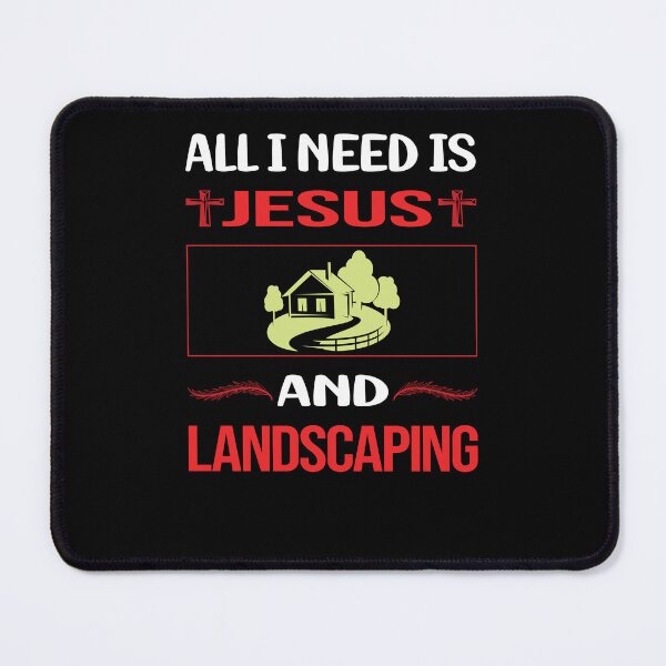 Aperçu de l'œuvre Funny Jesus Landscaping Paysage Paysagiste créée et vendue par DougPoulos.
