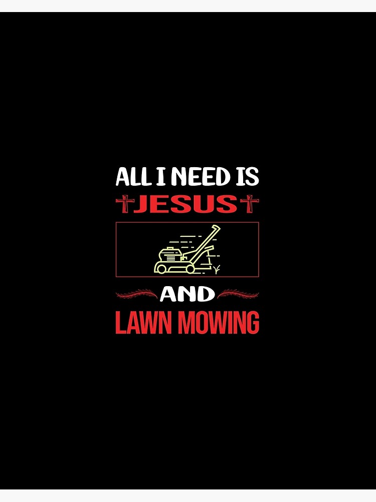 Funny Jesus Lawn Mowing Mower Lawnmower | Art Board Print