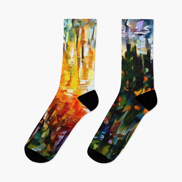 Item preview, AI Generated Style Transfer Art, Sunset And Evergreen Stained Glass designed and sold by ACC .