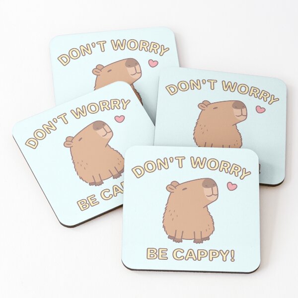 Item preview, Funny Don't Worry Be Cappy, Happy Capybara designed and sold by rustydoodle.