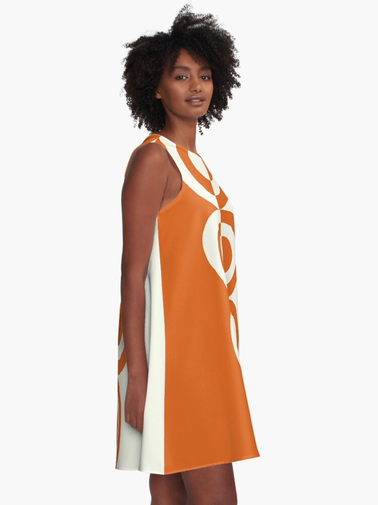 Retro Sixties Mod Contrast Circles Modern Sixties Geometric Pattern A-Line  Dress for Sale by SeemDev786