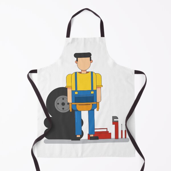 Item preview, mechanic worker cartoon illustration designed and sold by Rayhan24.