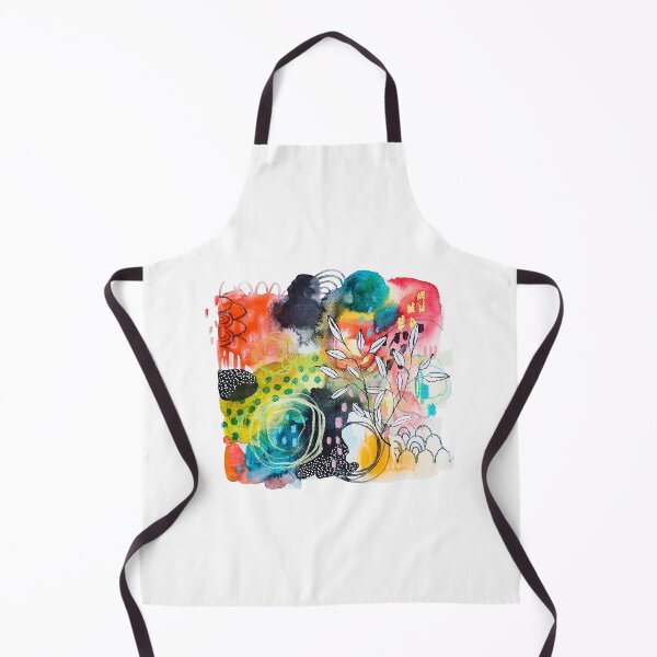 Item preview, Colorful Place - Abstract watercolor with leaves designed and sold by SusanneRoseArt.