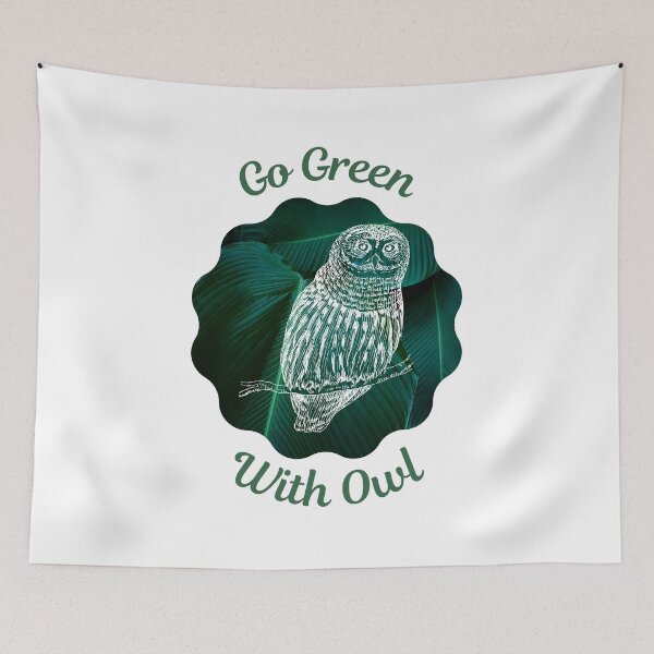Item preview, Go Green With Owl designed and sold by kucingmaikan.