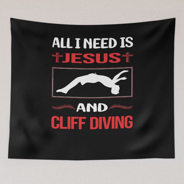 Item preview, Funny Jesus Cliff Diving designed and sold by FifineCroteau.