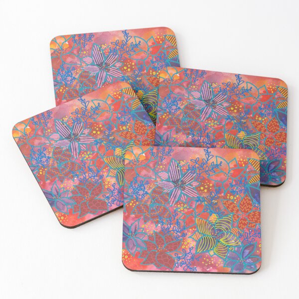 Item preview, Abstract flowers designed and sold by hunkyfrog.