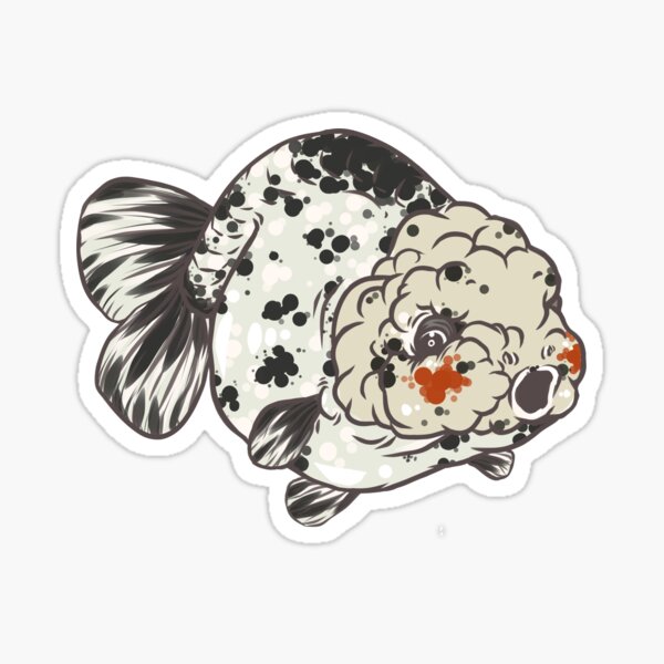 Vista previa del artículo con la obra «Goldfish vaca ranchu», diseñado y vendido por FinnedTomato.