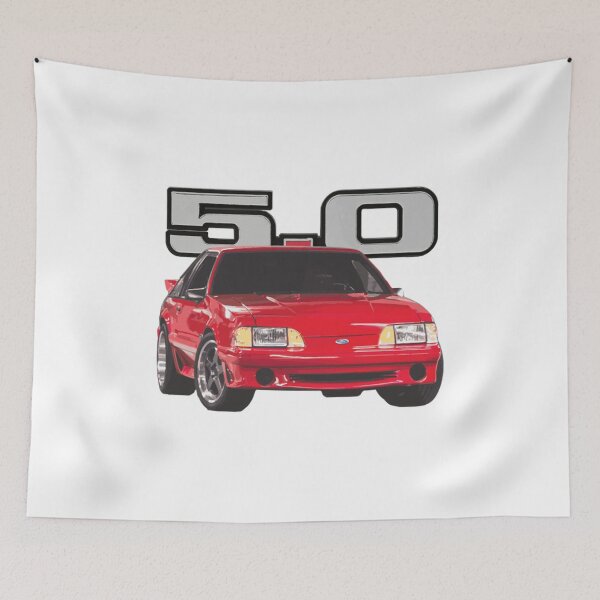 Artikelvorschau, Mustang GT T-ShirtMustang GT 5.0 Fox Body Classic Cobra R SVT Rot entworfen und verkauft von WeirCanning.