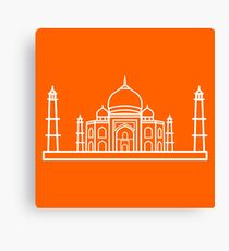 Flat Icon - Taj Mahal Gradient Canvas Print
