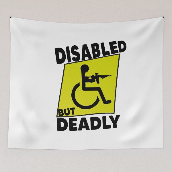 Item preview, Disabled But Deadly Handicap Humor Ride Disabled Warrior designed and sold by MyStyleStore4.