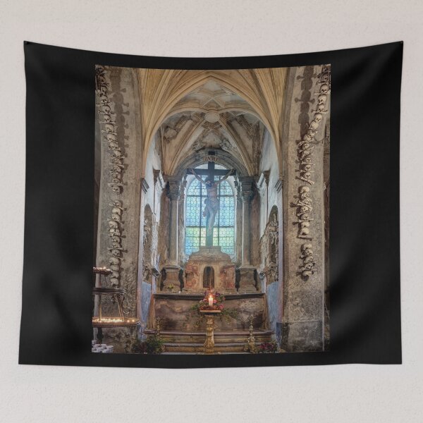 Item preview, Sedlec Ossuary Altar Photo Art, Skull Bone Church designed and sold by Sedlec Ossuary Project.