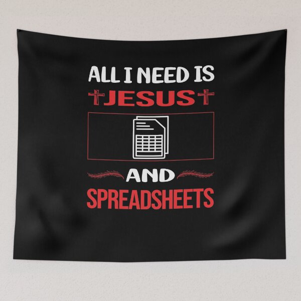 Item preview, Funny Jesus Spreadsheet Spreadsheets designed and sold by SunnyShop123.
