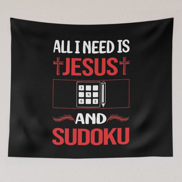 Item preview, Funny Jesus Sudoku designed and sold by SunnyShop123.