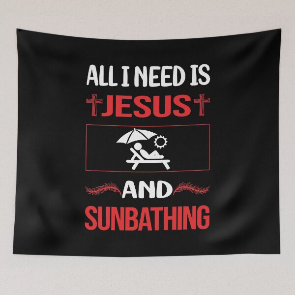 Item preview, Funny Jesus Sun Bathing Sunbathing Sunbathe designed and sold by SunnyShop123.