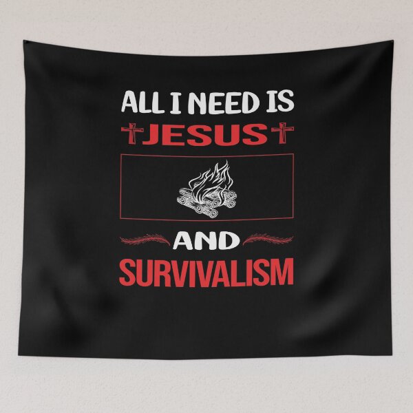 Item preview, Funny Jesus Survivalism Prepper Preppers Survival designed and sold by SunnyShop123.