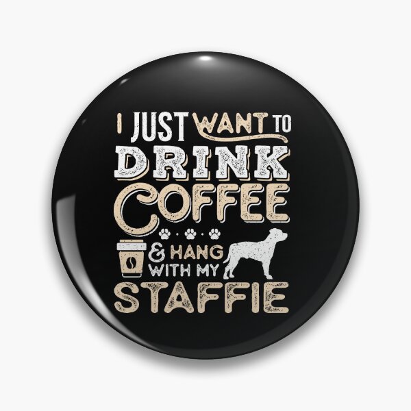 Item preview, Staffordshire Bull Staffie Dog Dad Mom And Drink Coffee designed and sold by rafaeltto.