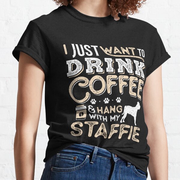 Item preview, Staffordshire Bull Staffie Dog Dad Mom And Drink Coffee designed and sold by rafaeltto.