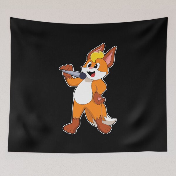 Item preview, Fox as Singer with Microphone designed and sold by Snabdesign84.