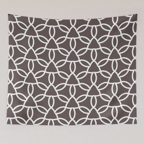 Item preview, Dark Brown and White Tessellation Line Pattern 32 Pairs DE 2022 Popular Color Nomad DET697 designed and sold by ColorOfTheYears.