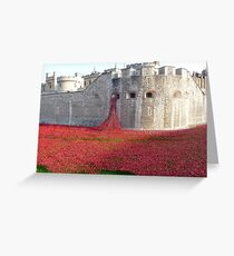 Ceramic Poppies at Tower of London Greeting Card